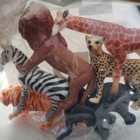 6 Диви Зоо Джунгла Сафари животни слон жираф тигър Леопард зебра  пластмасови фигурки играчки, снимка 4 - Фигурки - 36715843