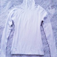 Бяла блуза, снимка 1 - Блузи с дълъг ръкав и пуловери - 17463643