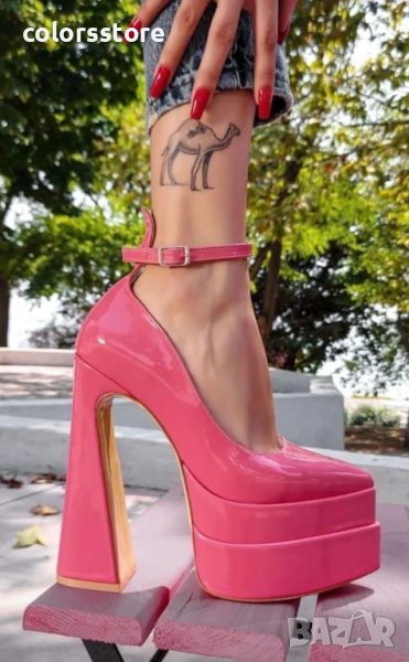 Обувки на ток - корал лак - VT2, снимка 1