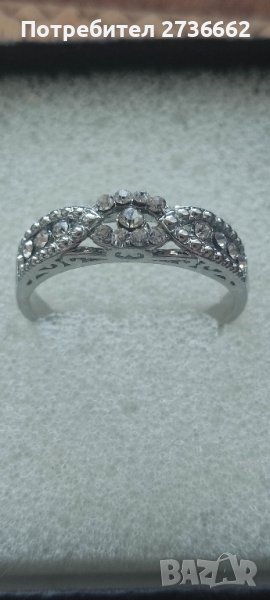 Сребърен пръстен с цирконий 2 , снимка 1