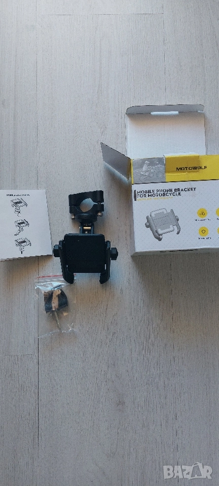 Премиум метална стойка за телефон Motowolf 2805B за мотор/велосипед, снимка 1