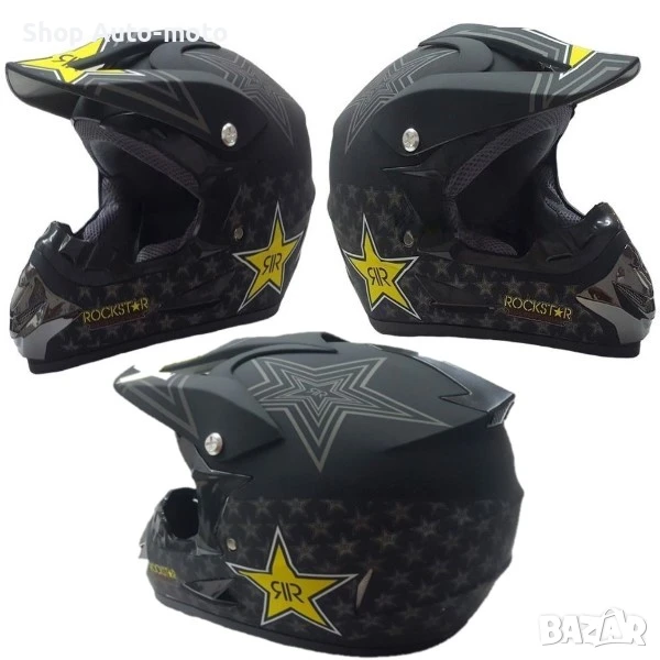 Каска за мотор Automat, Кросова, 0222, S и M размер, Черен, снимка 1