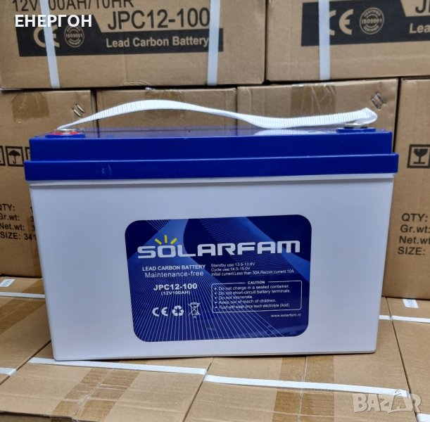 Тягов Lead Carbon (Оловно-Карбонов) акумулатор 12V 100Ah, снимка 1
