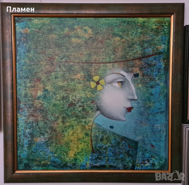 картина на Мариян Вутев Сенева акрилни бои платно, снимка 1