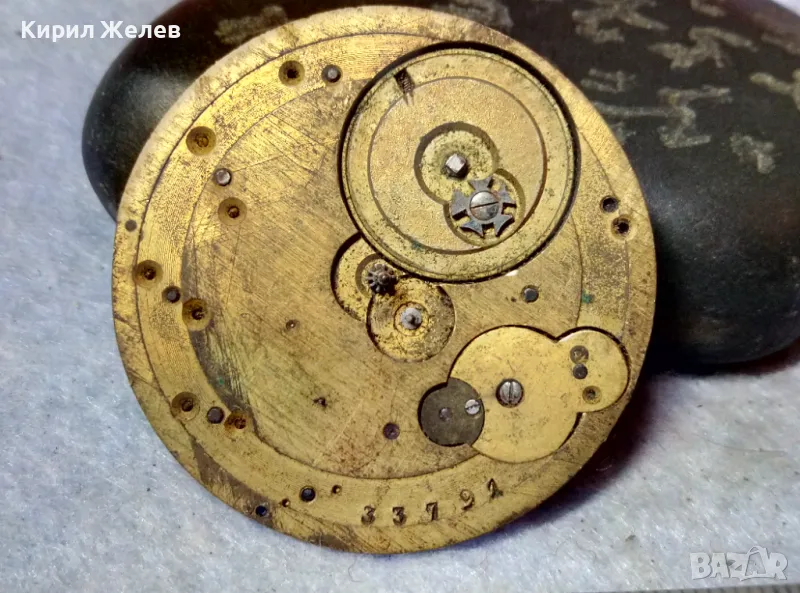 МЕХАНИЗЪМ от РЯДЪК МОДЕЛ СТАР ШВЕЙЦАРСКИ ДЖОБЕН ЧАСОВНИК За ЧАСТИ ДЕКОР РЕСТАВРАЦИЯ РЕМОНТ 41453, снимка 1