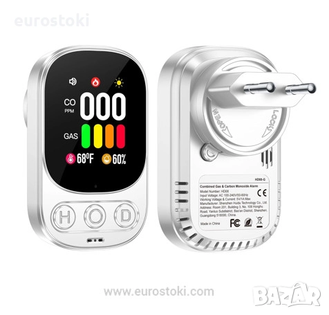 Комбиниран детектор за газ и въглероден оксид Gedsffati, детектор за газ и CO, снимка 1