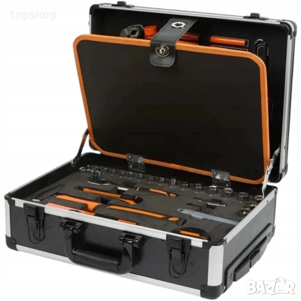 Чисто нов, в оригиналната запечатка! Комплект инструменти Werckmann, 104 части, алуминий, 46 см..., снимка 1