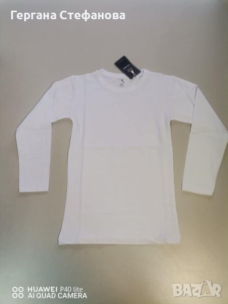 Изчистена Бяла блуза  Размери -4г.5г.6г.7г.8г.9г.10г.11г.12г. Цена -15 лв, снимка 1