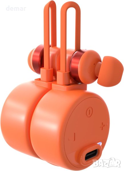 Безжични слушалки AzukiLife, Bluetooth слушалки в ухото с лента за врат и шумопотискащ микрофон, снимка 1