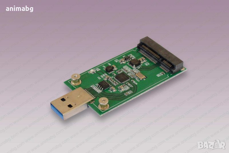 ANIMABG Преобразувател USB 3.0 към PCI-E mSATA, снимка 1