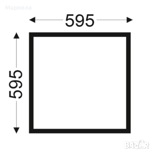 SLC Poseidon 60x60 см. / Бял LED Панел 3000-6000К, снимка 1