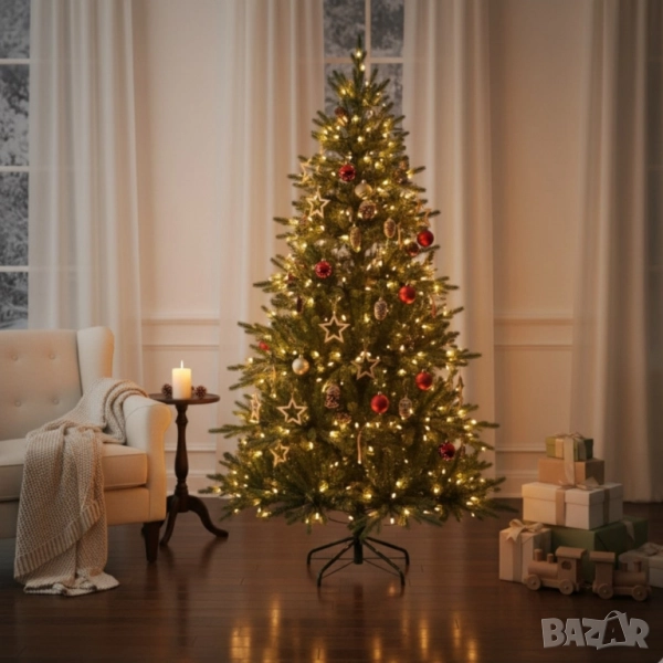 Красива коледна елха с естествено излъчване .На различни цени , снимка 1