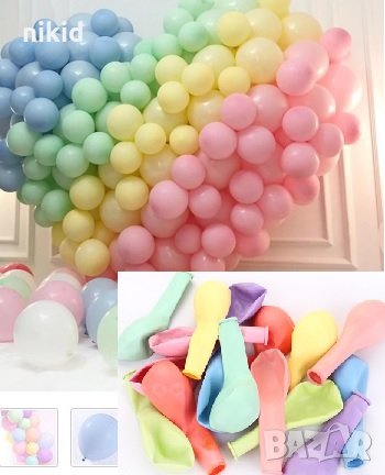 Пастелни цветове макарон латекс балон балони обикновен рожден ден парти украса декор, снимка 1
