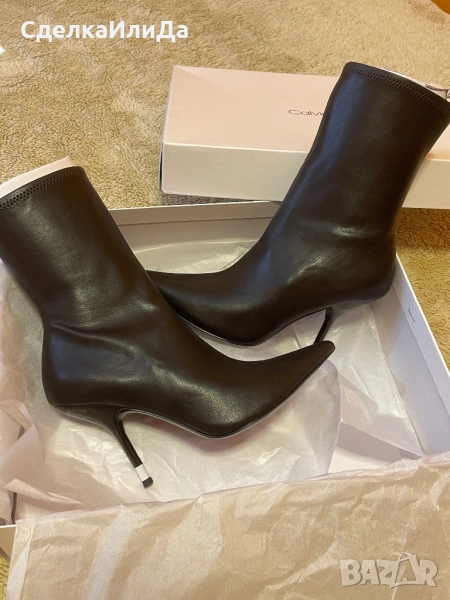 Calvin Klein черни боти н38, снимка 1