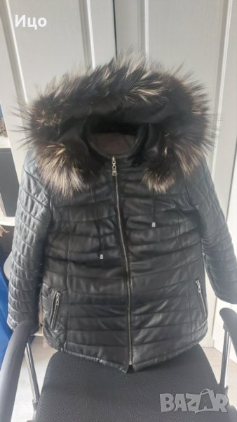 Кожено яке, ватирано и вталено, снимка 1