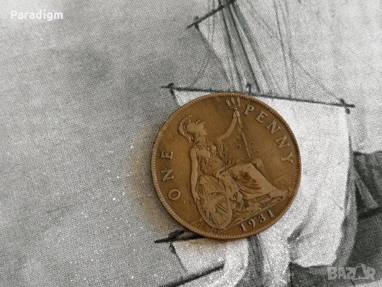 Монета - Великобритания - 1 пени | 1931г., снимка 1