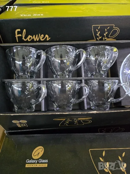 стъклен сервиз за чай, снимка 1