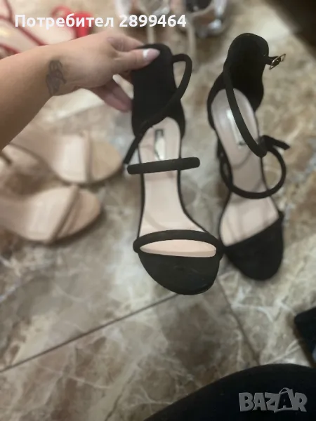 Дамски черни сандали , снимка 1