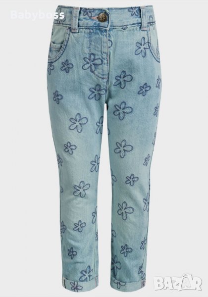 Дънки с бродерия за момиче  , снимка 1