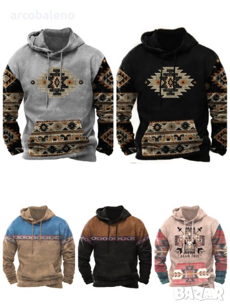 Мъжки суичър с качулка, 5цвята , снимка 1