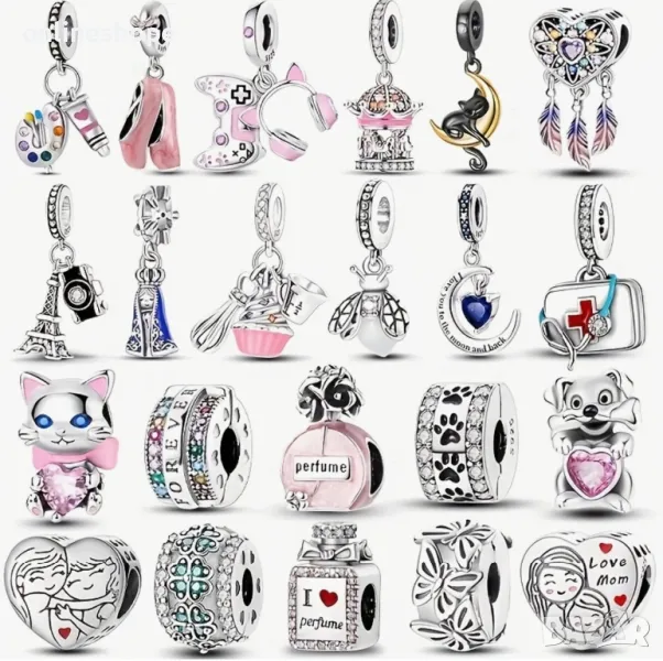 Талисмани с ПОКРИТИЕ ОТ СРЕБРО 925 за гривни , снимка 1