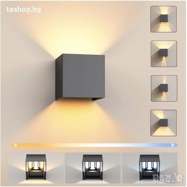 LED стенна лампа, модерна, насочена нагоре-надолу, G9 LED крушка лукс колекция, снимка 1