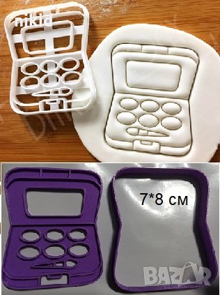 Сенки грим пластмасов резец форма фондан тесто бисквитки, снимка 1
