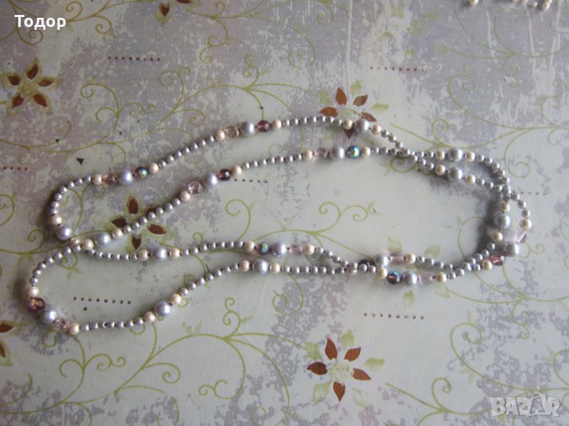 Страхотен гердан колие перли и камъни , снимка 1