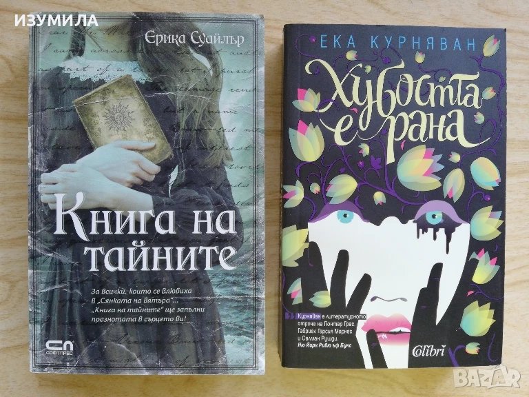 Книга на тайните - Ерика Суайлър / Хубостта е рана - Ека Курняван, снимка 1
