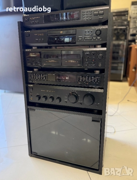 🔊Ретро аудио сет SONY + аудио шкаф🔊, снимка 1