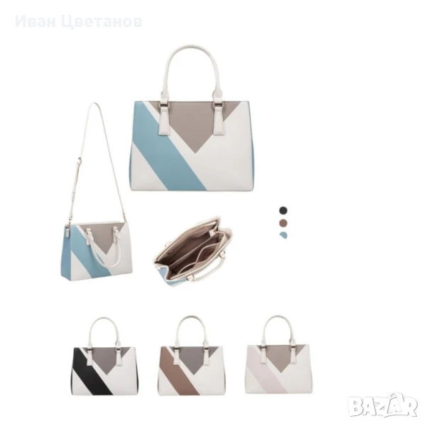 Дамска чанта с геометричен дизайн, снимка 1