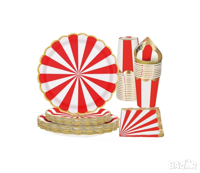 Комплект прибори за еднократна употреба от 96 части, снимка 1