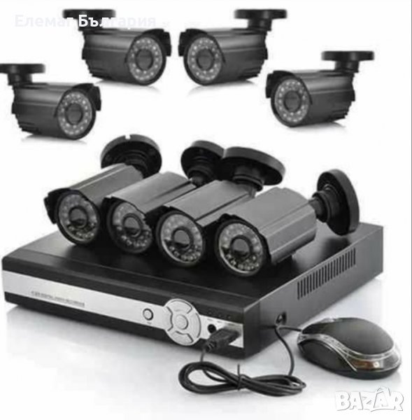 Комплект 8 броя камери видеонаблюдение FULL HD, снимка 1