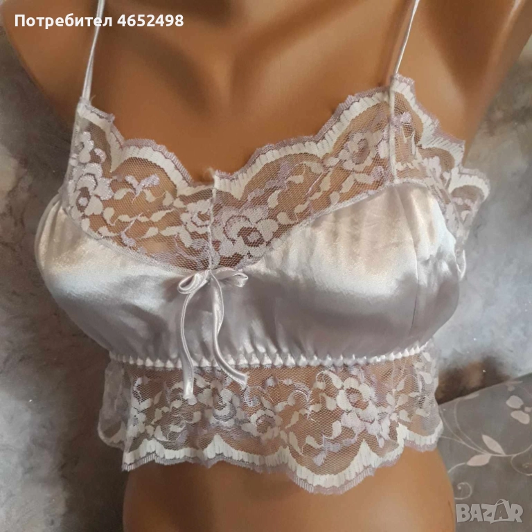 Сатенено Лилаво Боди , снимка 1