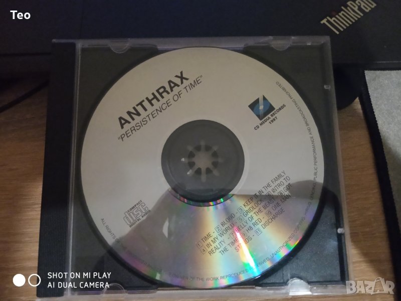 Антракс/Anthrax - Persistence of Time , снимка 1