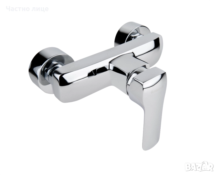 Смесителна душ батерия ”FERRO Armatura” (Полша) с метален шлаух и слушака, снимка 1