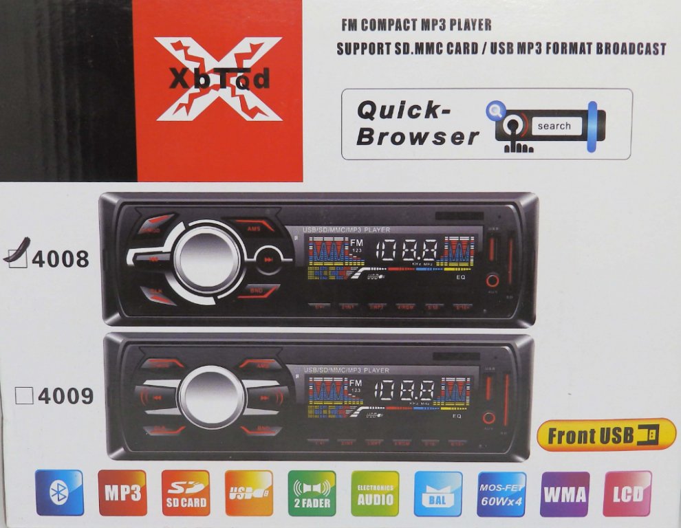 Авторадио MP3 за кола с USB,SD, Bluetooth - модел 4008 в Аксесоари и  консумативи в гр. Димитровград - ID21962148 — Bazar.bg