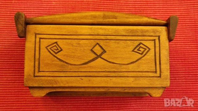 Сувенирна дървена кутия, кутия за бижута. , снимка 2 - Антикварни и старинни предмети - 37715507