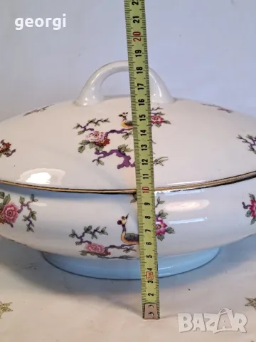 порцеланов супник с цветя и райски птици Limoges 8/5, снимка 10 - Сервизи - 49939088