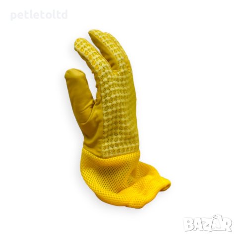 Ръкавици пчеларски от естествена кожа с ръкавели от дишаща материя, снимка 3 - За селскостопански - 21868957
