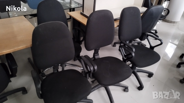Офис столове на колеца с подлакътници и амортесьори , снимка 8 - Столове - 52125291