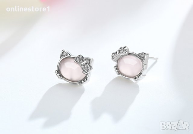 Сребърни Обеци Слънчоглед - 925 печат сребро BA213, снимка 3 - Обеци - 28147628