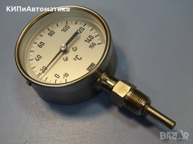 биметален термометър Wika thermometer ф100mm, -10/+150°C, L-30mm, снимка 1 - Резервни части за машини - 35180685