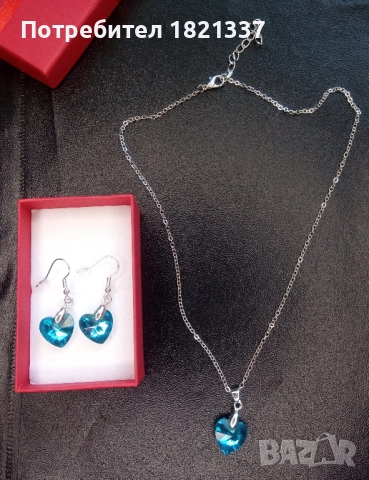 Комплект колие и обици , снимка 3 - Бижутерийни комплекти - 52680880