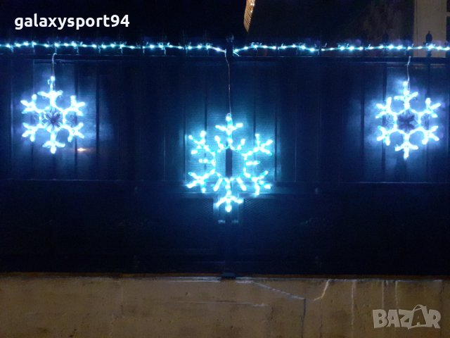 Декоративна ЛЕД Топло Бяла Снежинка 35 х 35см 26.99лв Енергоспестяваща декорация, снимка 3 - Лед осветление - 38547827