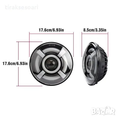НОВ МОДЕЛ Devil Eye 200W 7 Инч Диодни Фарове за Lada Niva Jeep Wrangler, снимка 3 - Аксесоари и консумативи - 47395263