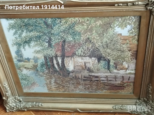 Гоблени по Вилер прецизно ушити по поръчка от специалист с DMC конци, снимка 8 - Гоблени - 50590555