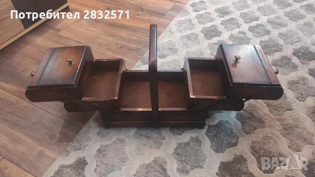 Антикварен шивашки органайзер, снимка 4 - Антикварни и старинни предмети - 49877662