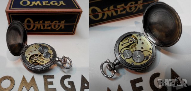 Джобен часовник ОМЕГА OMEGA сребро, снимка 11 - Джобни - 32497415