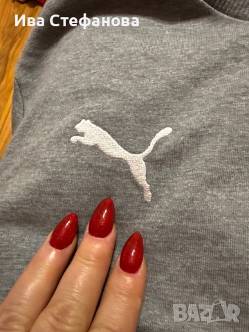 Нова с спортна сива дамска оригинална блуза Puma puma Пума с етикет, снимка 3 - Блузи с дълъг ръкав и пуловери - 52500559